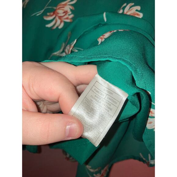 BB Dakota green floral tiered mini dress size 4 - Picture 3 of 7